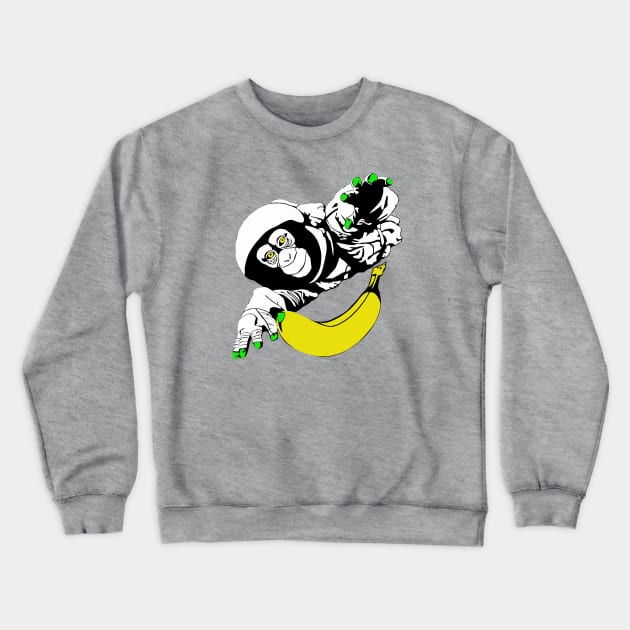 Space Monkey Crewneck Sweatshirt by LefTEE Designs